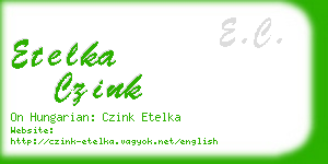 etelka czink business card